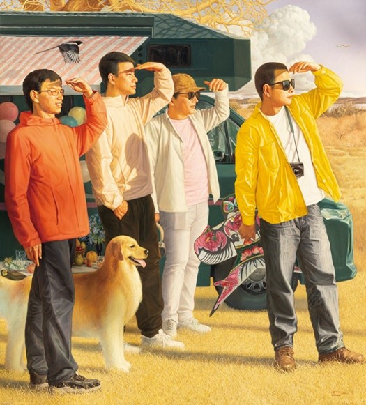 <h2>河山恋</h2><p>作者：赖楠、曹惠娣</p><p>规格：200cm×180cm</p><p>品类：油画</p>